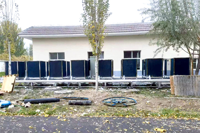 必发888空气能热泵在新疆兵团第四师可克达拉市污水处理厂冬季供暖项目中的应用